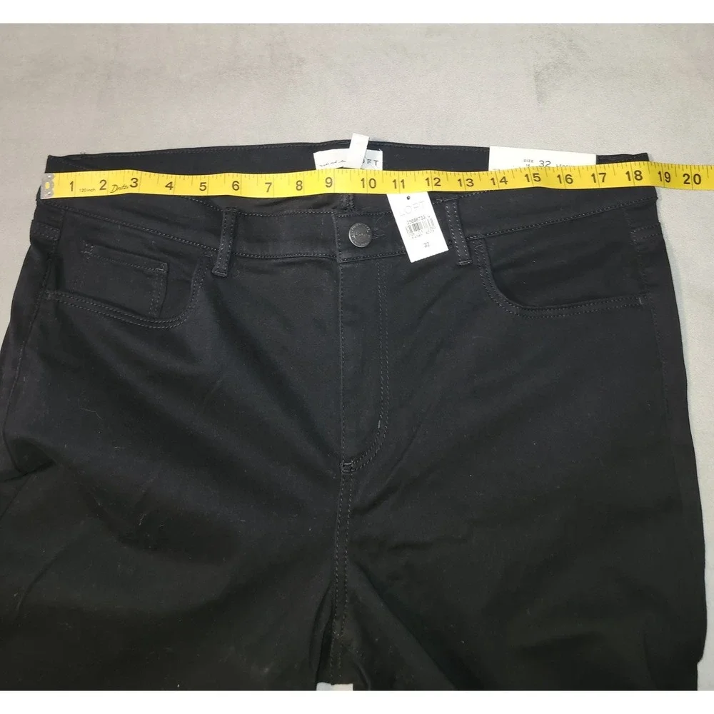 LOFT Women's Black Legging Pants Size 14 / 32 Skinny Stretch NWT